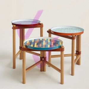 Hermes Multicolor Side Tables